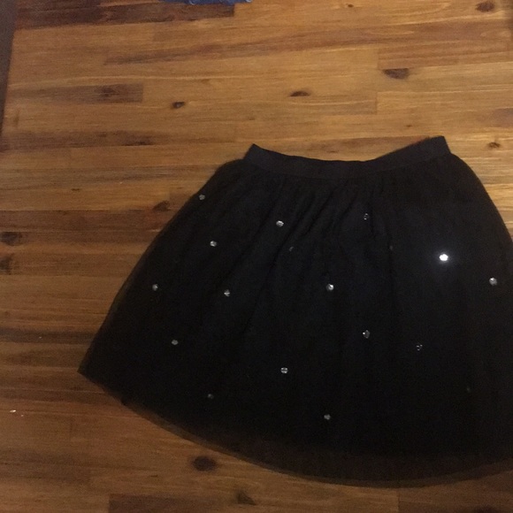 Girls black skirt with gems - Picture 2 of 3